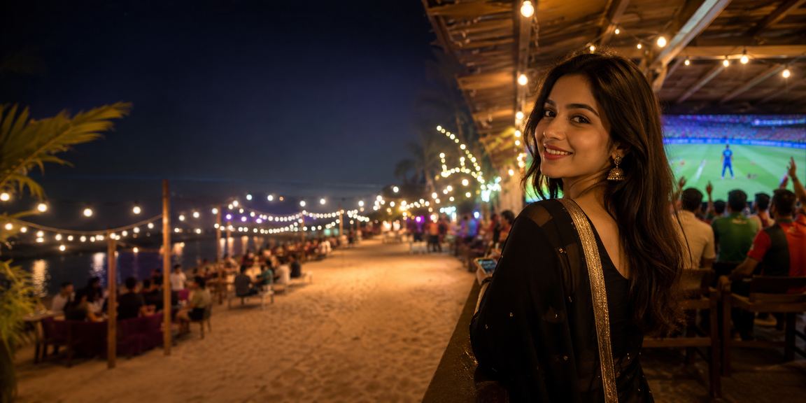 কুমিল্লার সমুদ্র সৈকতে ক্রিকেট বেটিং উপভোগ করছেন একজন ব্যবহারকারী