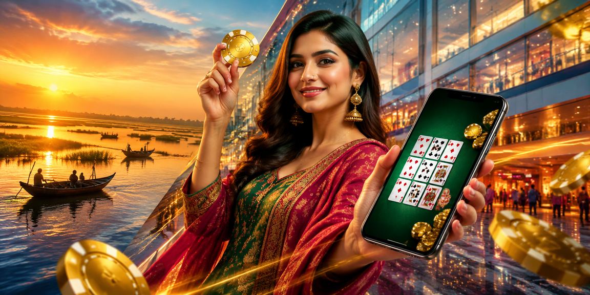 টাঙ্গুয়ার হাওরের পাশে রামি খেলছেন একজন বাংলাদেশি মডেল